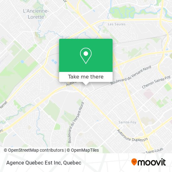Agence Quebec Est Inc map