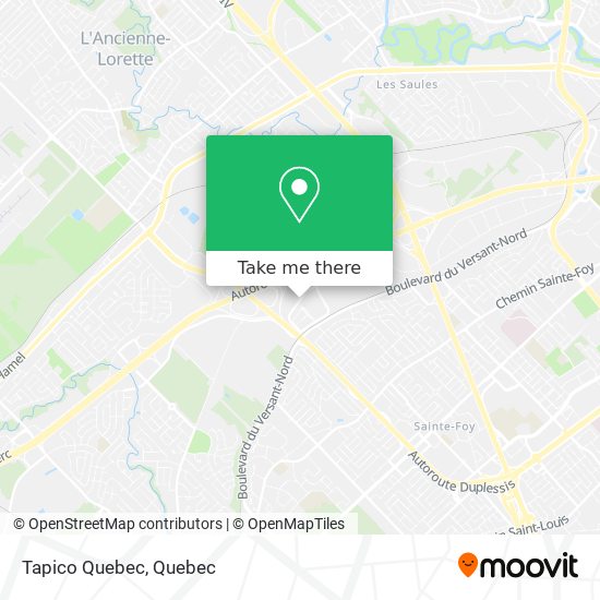 Tapico Quebec map