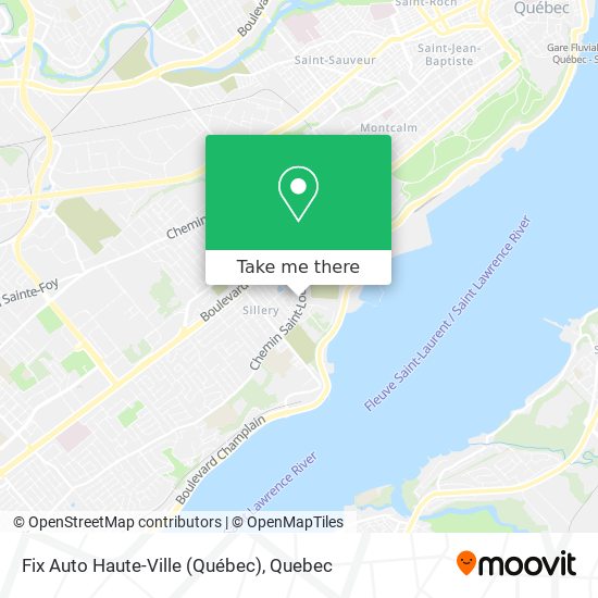 Fix Auto Haute-Ville (Québec) map