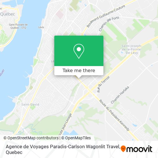 Agence de Voyages Paradis-Carlson Wagonlit Travel map