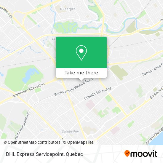 DHL Express Servicepoint map