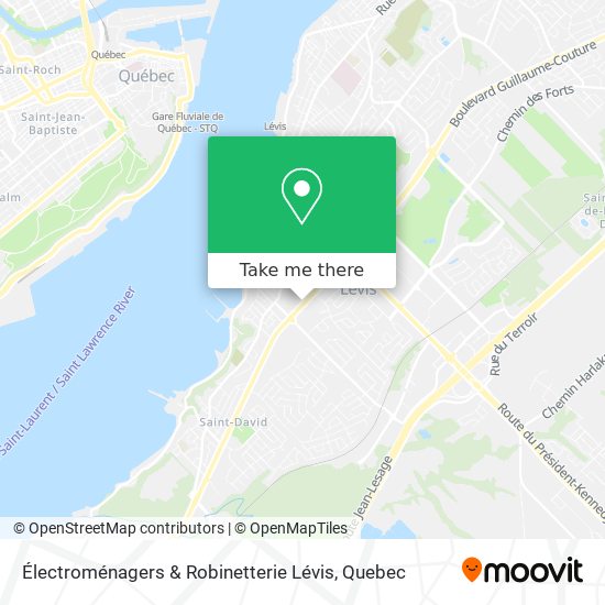 Électroménagers & Robinetterie Lévis map