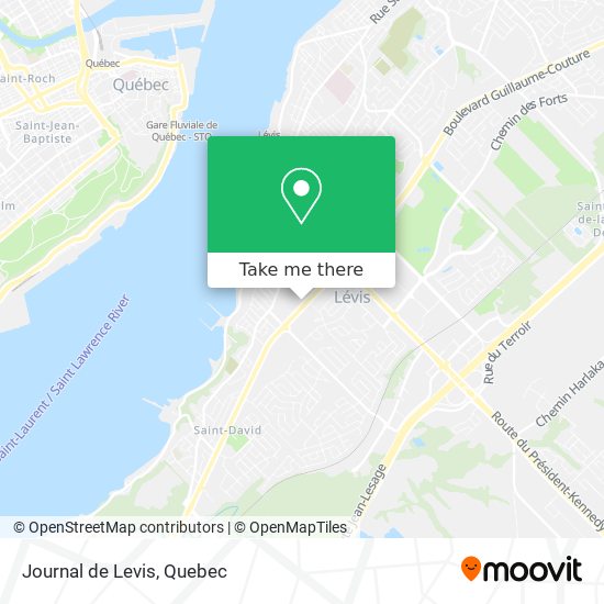 Journal de Levis map