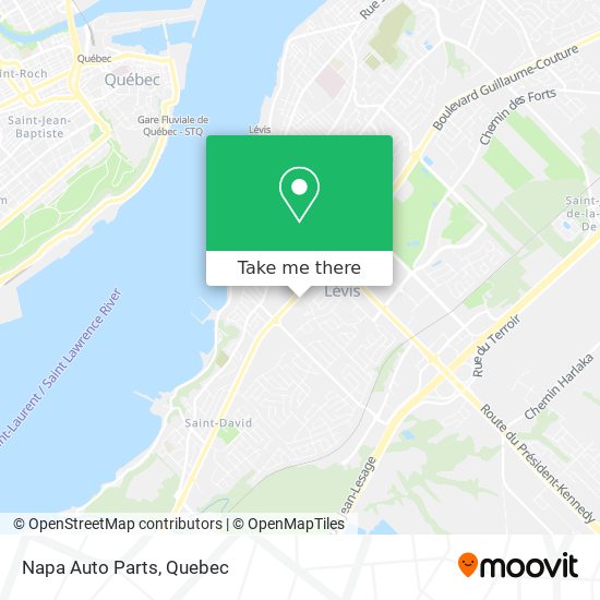 Napa Auto Parts map