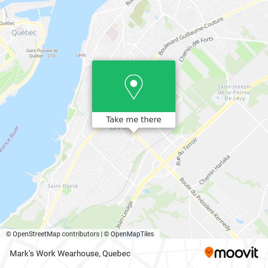 Mark's Work Wearhouse map