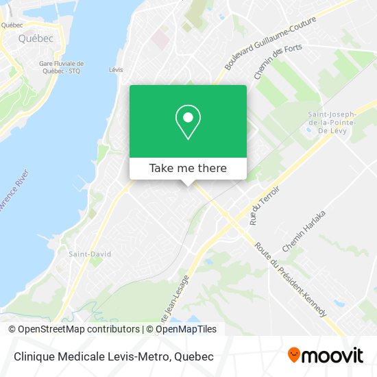 Clinique Medicale Levis-Metro map