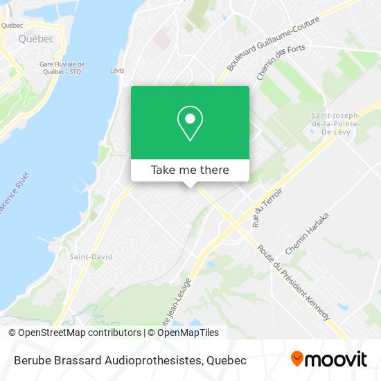 Berube Brassard Audioprothesistes map