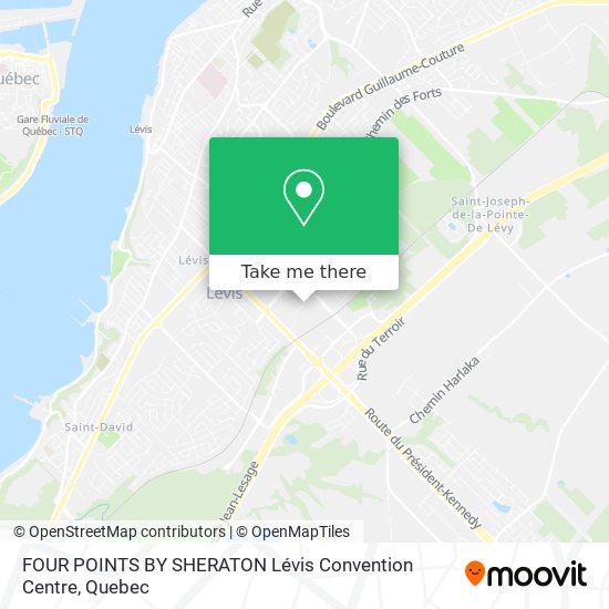 FOUR POINTS BY SHERATON Lévis Convention Centre map