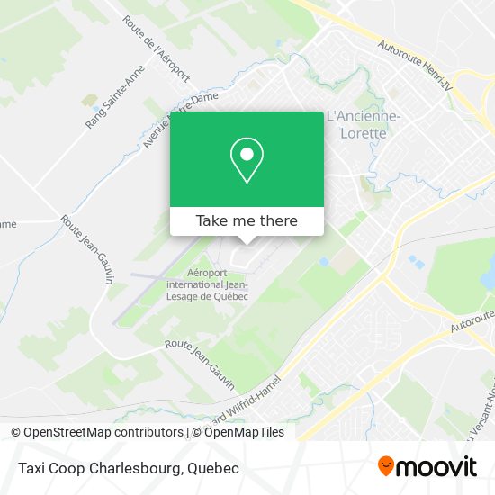 Taxi Coop Charlesbourg map
