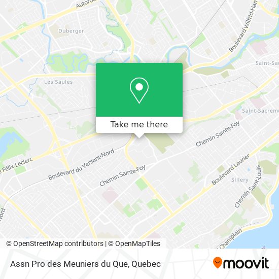 Assn Pro des Meuniers du Que map