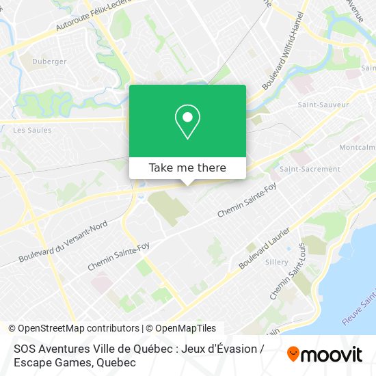 SOS Aventures Ville de Québec : Jeux d'Évasion / Escape Games map