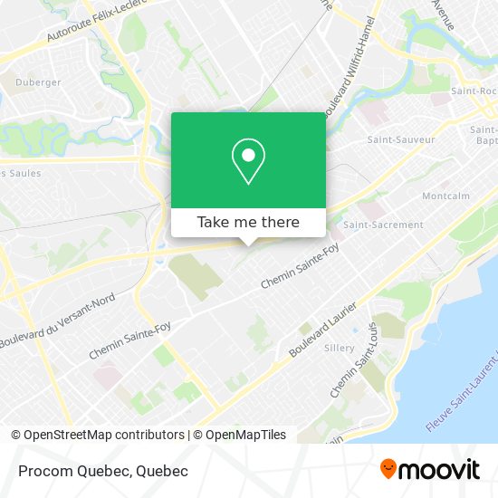 Procom Quebec map