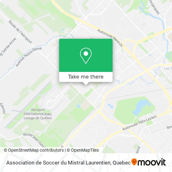 Association de Soccer du Mistral Laurentien map