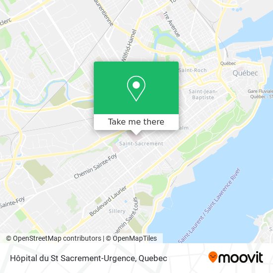 Hôpital du St Sacrement-Urgence map