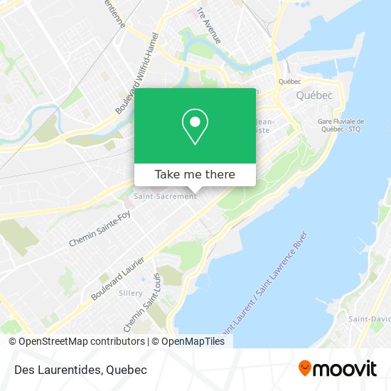 Des Laurentides map