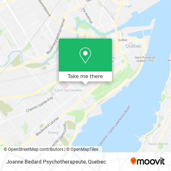 Joanne Bedard Psychotherapeute map