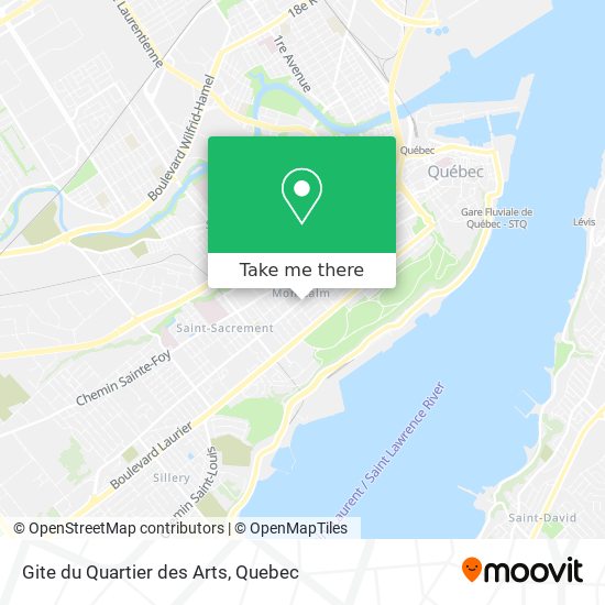 Gite du Quartier des Arts map