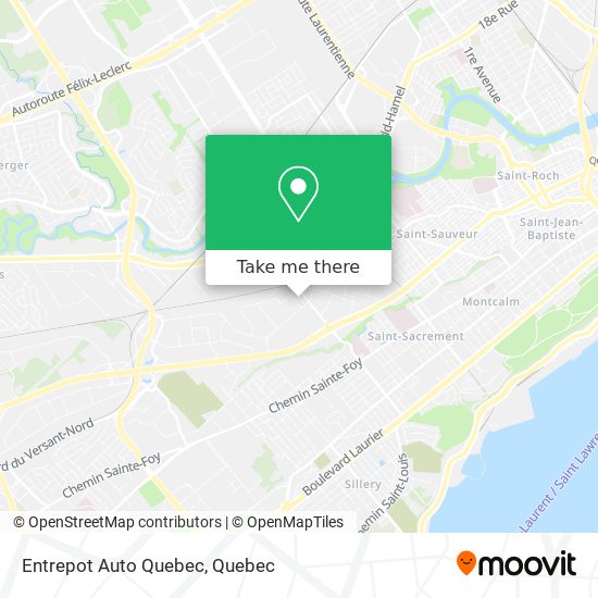 Entrepot Auto Quebec map