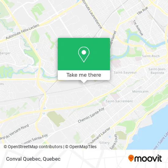 Conval Quebec map