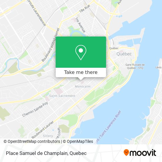 Place Samuel de Champlain map