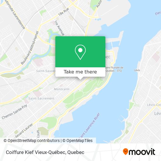 Coiffure Kief Vieux-Québec map