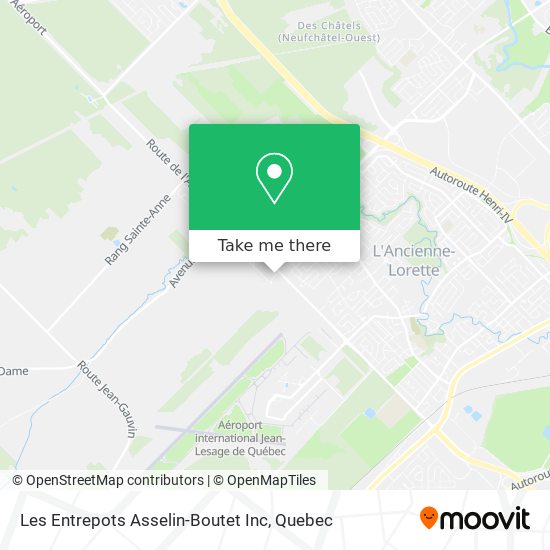Les Entrepots Asselin-Boutet Inc map