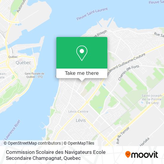 Commission Scolaire des Navigateurs Ecole Secondaire Champagnat map