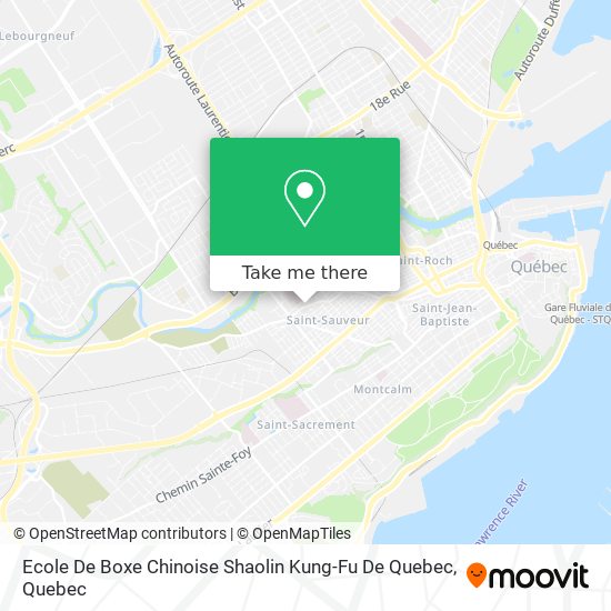 Ecole De Boxe Chinoise Shaolin Kung-Fu De Quebec map