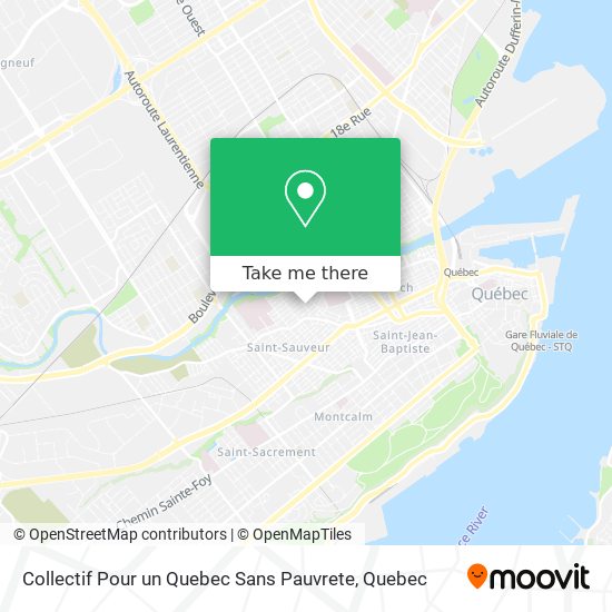 Collectif Pour un Quebec Sans Pauvrete map