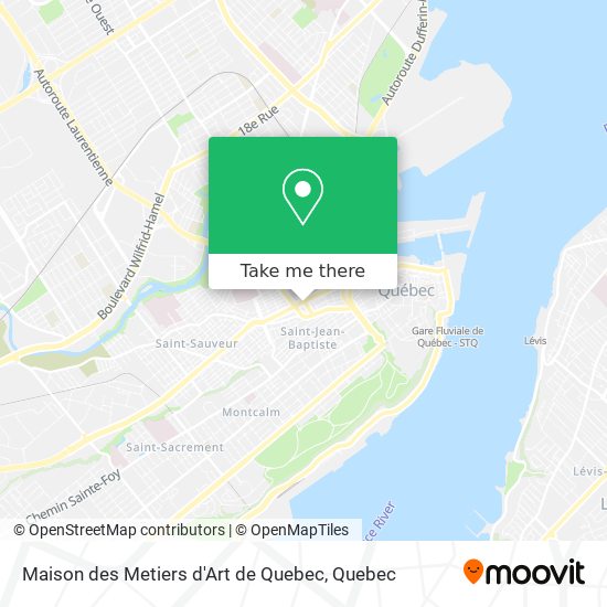 Maison des Metiers d'Art de Quebec map