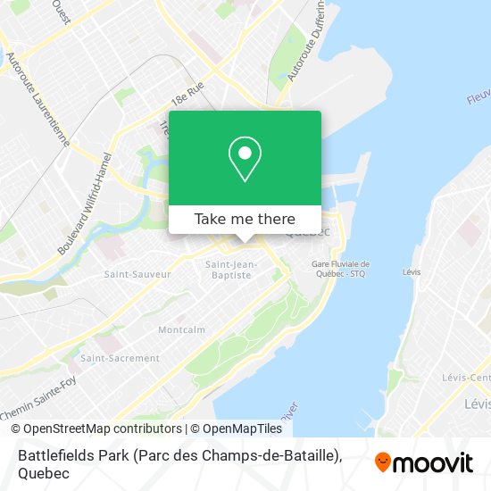 Battlefields Park (Parc des Champs-de-Bataille) map