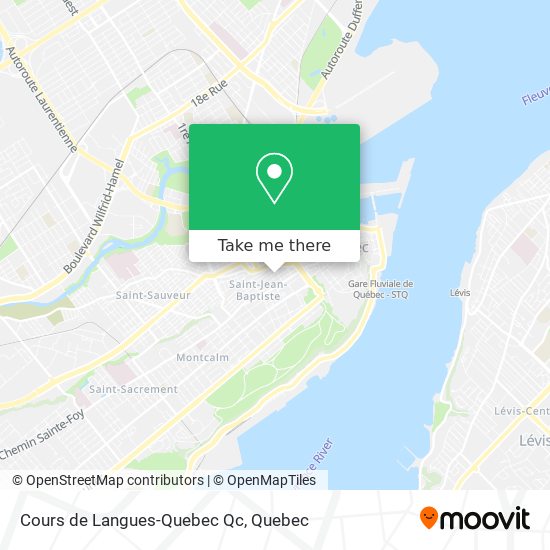 Cours de Langues-Quebec Qc map
