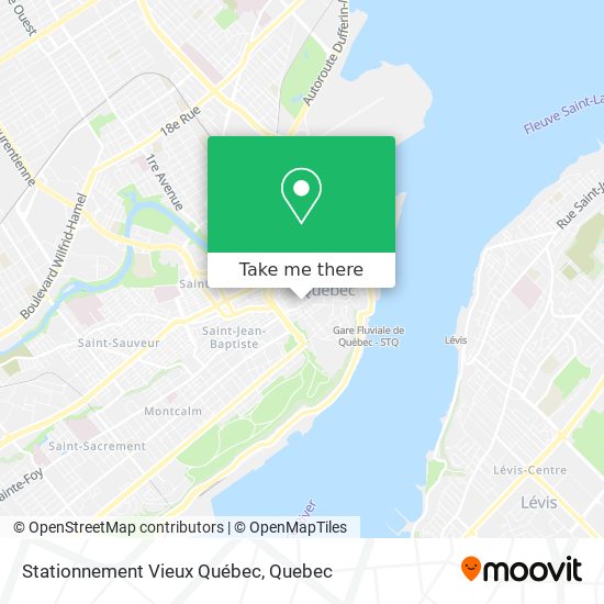 Stationnement Vieux Québec map