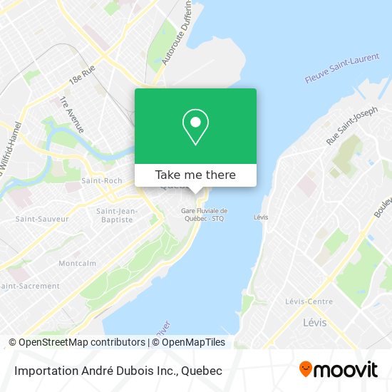 Importation André Dubois Inc. map