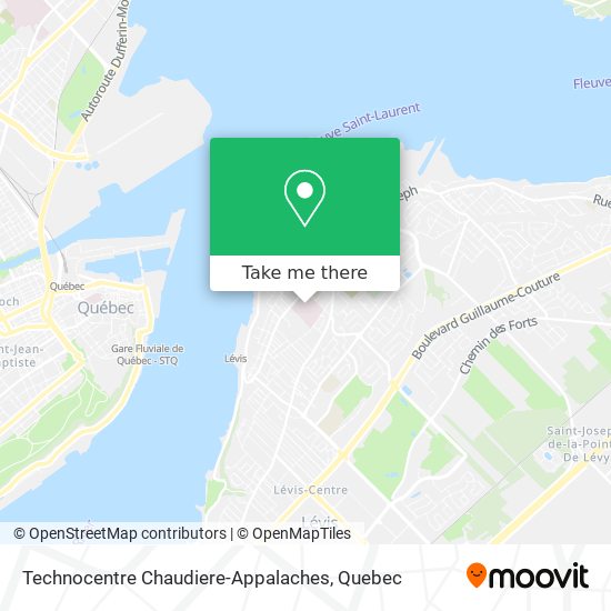 Technocentre Chaudiere-Appalaches map