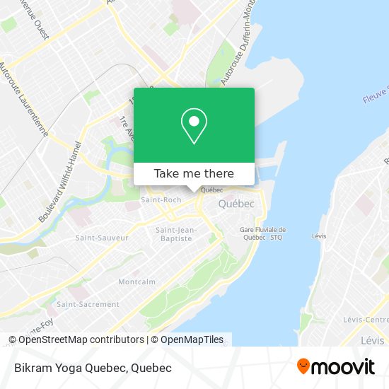 Bikram Yoga Quebec map