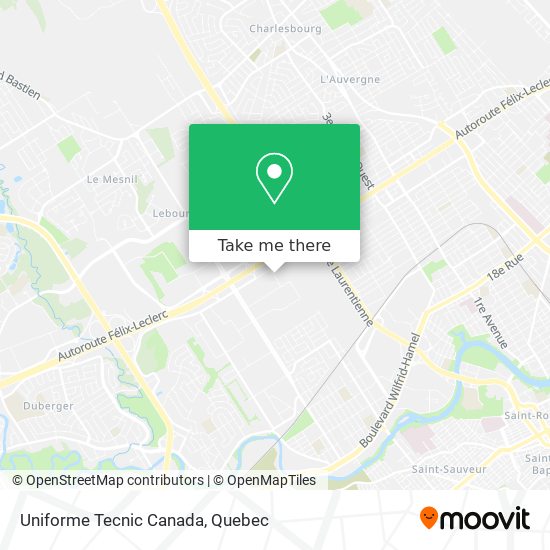 Uniforme Tecnic Canada map