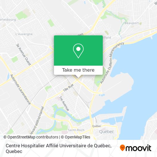 Centre Hospitalier Affilié Universitaire de Québec map
