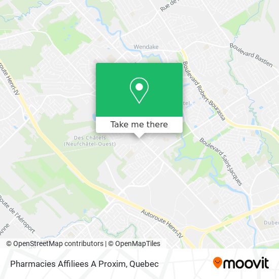 Pharmacies Affiliees A Proxim map