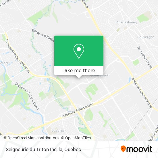 Seigneurie du Triton Inc, la map