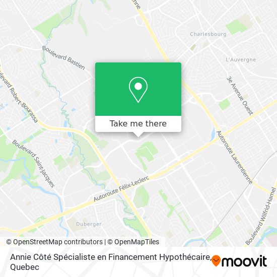 Annie Côté Spécialiste en Financement Hypothécaire map