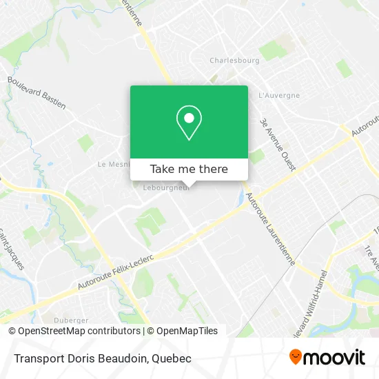 Transport Doris Beaudoin map