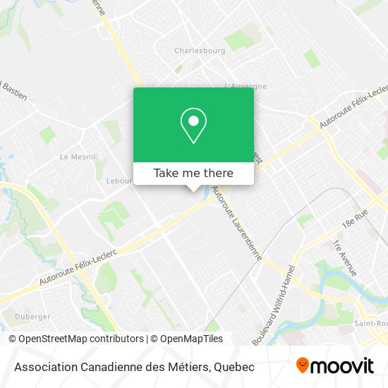 Association Canadienne des Métiers map