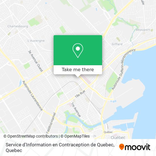 Service d'Information en Contraception de Quebec map