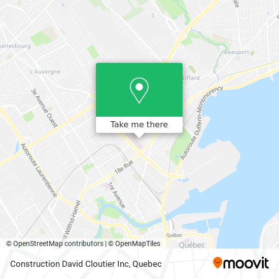 Construction David Cloutier Inc map