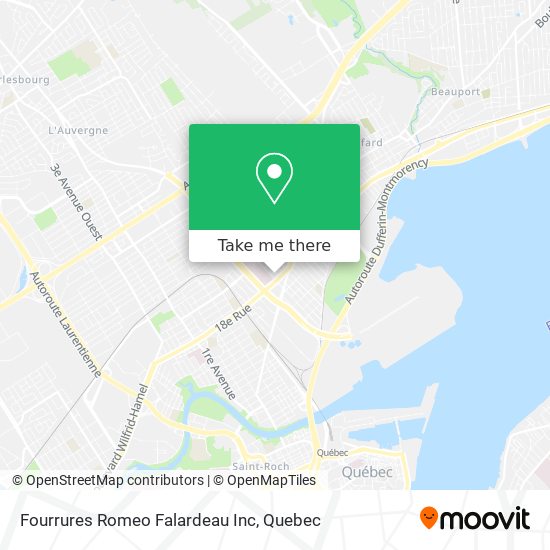 Fourrures Romeo Falardeau Inc map