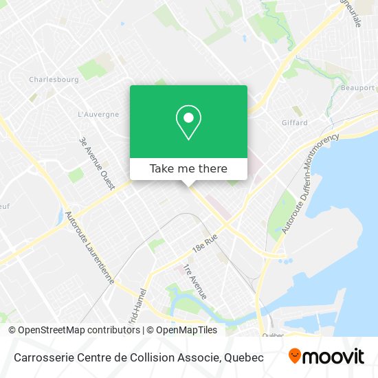 Carrosserie Centre de Collision Associe map
