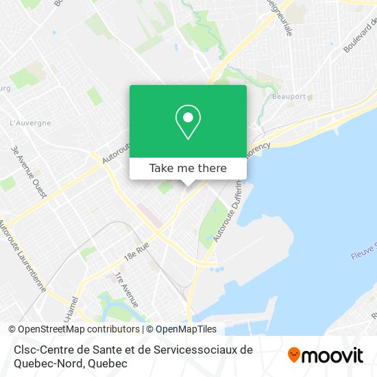 Clsc-Centre de Sante et de Servicessociaux de Quebec-Nord map