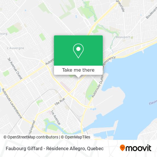 Faubourg Giffard - Résidence Allegro map