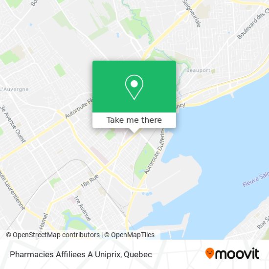 Pharmacies Affiliees A Uniprix map